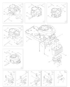 Engine Accessories Diagram and Parts List for 13AC762F729 2005 Yard Machines Lawn Tractor